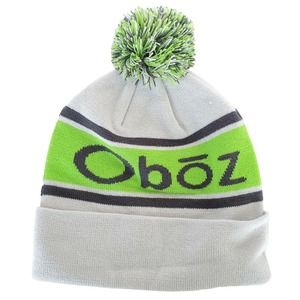 Oboz Shoe Brand‎ Unisex Adult Pom Beanie Hat Cap Green Winter Snow Ski Gray